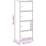 Estantería de madera de ingeniería blanca 40x24x102 cm de , Librerías y estanterías - Ref: Foro24-860373, Precio: 73,18 €, De...