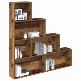 Estantería madera de ingeniería madera envejecida 157x24x160 cm de , Librerías y estanterías - Ref: Foro24-855888, Precio: 11...