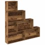 Estantería madera de ingeniería madera envejecida 157x24x160 cm de , Librerías y estanterías - Ref: Foro24-855888, Precio: 11...