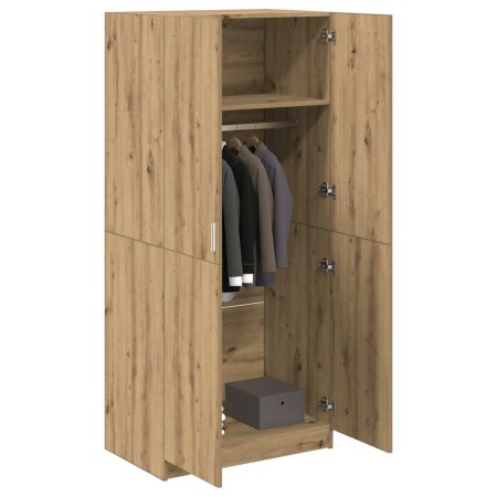 Armario de madera de ingeniería roble artesanal 80x52x180 cm de , Armarios roperos - Ref: Foro24-855883, Precio: 221,33 €, De...