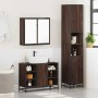 Set de muebles baño 3 pzas madera contrachapada roble marrón de , Muebles de baño - Ref: Foro24-3301124, Precio: 276,74 €, De...