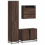 Set de muebles baño 3 pzas madera contrachapada roble marrón de , Muebles de baño - Ref: Foro24-3301124, Precio: 276,74 €, De...