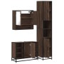 Set de muebles baño 3 pzas madera contrachapada roble marrón de , Muebles de baño - Ref: Foro24-3301124, Precio: 276,74 €, De...