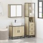Set de muebles de baño 3 pzas madera contrachapada roble Sonoma de , Muebles de baño - Ref: Foro24-3301126, Precio: 253,64 €,...