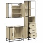 Set de muebles de baño 3 pzas madera contrachapada roble Sonoma de , Muebles de baño - Ref: Foro24-3301126, Precio: 253,64 €,...