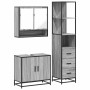 Set de muebles de baño 3 pzas madera contrachapada gris sonoma de , Muebles de baño - Ref: Foro24-3301158, Precio: 253,41 €, ...