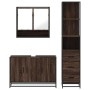 Set de muebles baño 3 pzas madera contrachapada roble marrón de , Muebles de baño - Ref: Foro24-3301164, Precio: 266,18 €, De...
