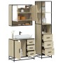 Set de muebles de baño 3 pzas madera contrachapada roble Sonoma de , Muebles de baño - Ref: Foro24-3301166, Precio: 277,99 €,...