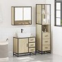 Set de muebles de baño 3 pzas madera contrachapada roble Sonoma de , Muebles de baño - Ref: Foro24-3301166, Precio: 277,99 €,...