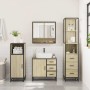 Set de muebles de baño 3 pzas madera contrachapada roble Sonoma de , Muebles de baño - Ref: Foro24-3301166, Precio: 277,99 €,...