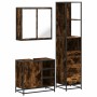 Set de muebles baño 3 pzas madera contrachapada roble ahumado de , Muebles de baño - Ref: Foro24-3301147, Precio: 233,28 €, D...