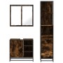 Set de muebles baño 3 pzas madera contrachapada roble ahumado de , Muebles de baño - Ref: Foro24-3301147, Precio: 233,28 €, D...