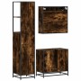 Set de muebles baño 3 pzas madera contrachapada roble ahumado de , Muebles de baño - Ref: Foro24-3301147, Precio: 233,28 €, D...