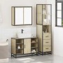 Set de muebles de baño 3 pzas madera contrachapada roble Sonoma de , Muebles de baño - Ref: Foro24-3301151, Precio: 264,39 €,...