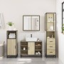 Set de muebles de baño 3 pzas madera contrachapada roble Sonoma de , Muebles de baño - Ref: Foro24-3301151, Precio: 264,39 €,...