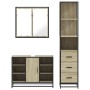 Set de muebles de baño 3 pzas madera contrachapada roble Sonoma de , Muebles de baño - Ref: Foro24-3301151, Precio: 264,39 €,...