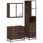 Set de muebles baño 3 pzas madera contrachapada roble marrón de , Muebles de baño - Ref: Foro24-3301139, Precio: 262,50 €, De...
