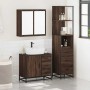 Set de muebles baño 3 pzas madera contrachapada roble marrón de , Muebles de baño - Ref: Foro24-3301139, Precio: 262,50 €, De...