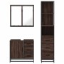 Set de muebles baño 3 pzas madera contrachapada roble marrón de , Muebles de baño - Ref: Foro24-3301139, Precio: 262,50 €, De...