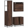 Set de muebles baño 3 pzas madera contrachapada roble marrón de , Muebles de baño - Ref: Foro24-3301139, Precio: 262,50 €, De...