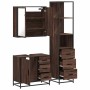 Set de muebles baño 3 pzas madera contrachapada roble marrón de , Muebles de baño - Ref: Foro24-3301139, Precio: 262,50 €, De...