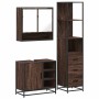 Set de muebles baño 3 pzas madera contrachapada roble marrón de , Muebles de baño - Ref: Foro24-3301179, Precio: 257,65 €, De...