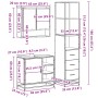 Set de muebles baño 3 pzas madera contrachapada roble marrón de , Muebles de baño - Ref: Foro24-3301179, Precio: 257,65 €, De...
