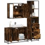 Set de muebles baño 3 pzas madera contrachapada roble ahumado de , Muebles de baño - Ref: Foro24-3301132, Precio: 241,17 €, D...