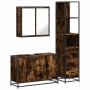 Set de muebles baño 3 pzas madera contrachapada roble ahumado de , Muebles de baño - Ref: Foro24-3301132, Precio: 241,17 €, D...