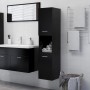 Armario de baño madera contrachapada negro 30x30x130 cm de vidaXL, Muebles de baño - Ref: Foro24-804998, Precio: 69,18 €, Des...
