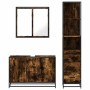 Set de muebles baño 3 pzas madera contrachapada roble ahumado de , Muebles de baño - Ref: Foro24-3301132, Precio: 241,17 €, D...