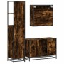 Set de muebles baño 3 pzas madera contrachapada roble ahumado de , Muebles de baño - Ref: Foro24-3301132, Precio: 241,17 €, D...