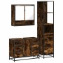 Set de muebles baño 3 pzas madera contrachapada roble ahumado de , Muebles de baño - Ref: Foro24-3301172, Precio: 277,49 €, D...