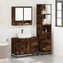 Set de muebles baño 3 pzas madera contrachapada roble ahumado de , Muebles de baño - Ref: Foro24-3301172, Precio: 277,49 €, D...