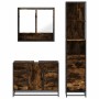 Set de muebles baño 3 pzas madera contrachapada roble ahumado de , Muebles de baño - Ref: Foro24-3301172, Precio: 277,49 €, D...