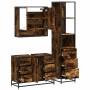 Set de muebles baño 3 pzas madera contrachapada roble ahumado de , Muebles de baño - Ref: Foro24-3301172, Precio: 277,49 €, D...