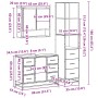 Set de muebles baño 3 pzas madera contrachapada roble ahumado de , Muebles de baño - Ref: Foro24-3301172, Precio: 277,49 €, D...