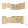 Mueble cocina Kalmar roble sonoma 11 pzas madera contrachapada de , Armarios de cocina - Ref: Foro24-3314944, Precio: 668,23 ...