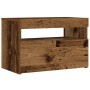 Mesilla de noche con luces LED madera vieja 60x35x40 cm de , Mesitas de noche - Ref: Foro24-3329175, Precio: 52,48 €, Descuen...