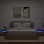 Mesilla de noche con luces LED madera vieja 60x35x40 cm de , Mesitas de noche - Ref: Foro24-3329175, Precio: 52,48 €, Descuen...