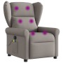 Sillón de masaje reclinable de tela gris taupé de , Sillones - Ref: Foro24-4015673, Precio: 225,12 €, Descuento: %