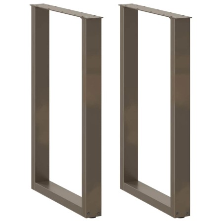 Patas de mesa centro forma U 2uds acero natural 60x(90-91) cm de , Patas para mesas - Ref: Foro24-4013227, Precio: 99,69 €, D...