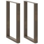 Patas de mesa centro forma U 2uds acero natural 60x(90-91) cm de , Patas para mesas - Ref: Foro24-4013227, Precio: 99,69 €, D...