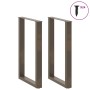 Patas de mesa centro forma U 2uds acero natural 60x(90-91) cm de , Patas para mesas - Ref: Foro24-4013227, Precio: 99,69 €, D...