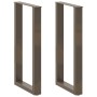 Patas de mesa centro forma U 2uds acero natural 40x(90-91) cm de , Patas para mesas - Ref: Foro24-4013219, Precio: 88,81 €, D...