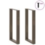 Patas de mesa centro forma U 2uds acero natural 40x(90-91) cm de , Patas para mesas - Ref: Foro24-4013219, Precio: 88,81 €, D...