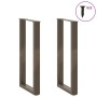 Patas mesa centro forma U 2uds acero natural 38x(72-73)cm acero de , Patas para mesas - Ref: Foro24-4013175, Precio: 66,01 €,...