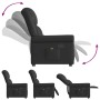 Sillón reclinable de cuero sintético negro brillante de , Sillones - Ref: Foro24-4015678, Precio: 193,95 €, Descuento: %