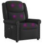 Sillón reclinable de cuero sintético negro brillante de , Sillones - Ref: Foro24-4015678, Precio: 193,95 €, Descuento: %