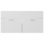 Armario para lavabo contrachapada blanco roble 90x38,5x46 cm de vidaXL, Muebles de baño - Ref: Foro24-804670, Precio: 35,01 €...